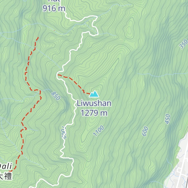 Map of Liwushan
