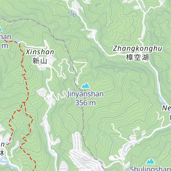 Map of Jinyanshan