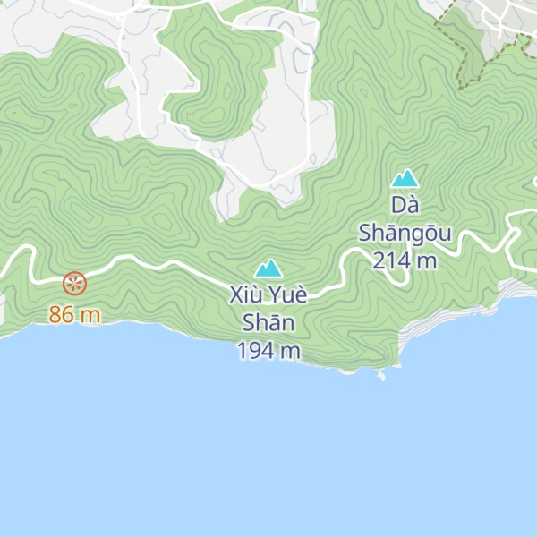 Map of Xiù Yuè Shān