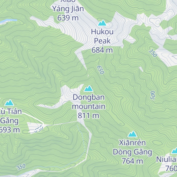 Map of Dongban mountain