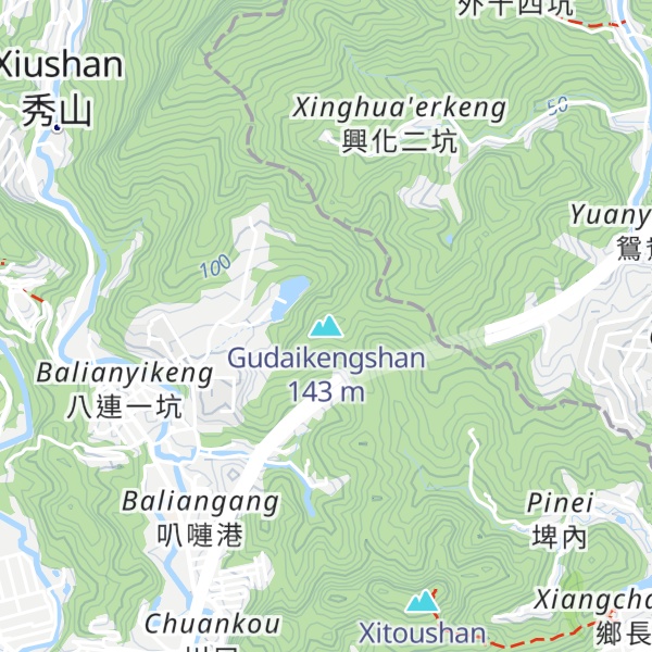 Map of Gudaikengshan