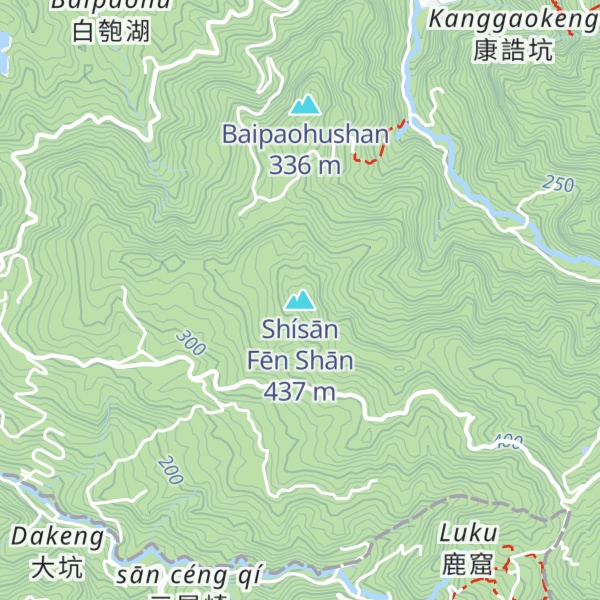 Map of Shísān Fēn Shān