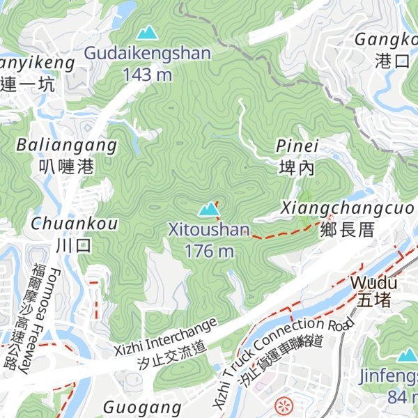 Map of Xitoushan