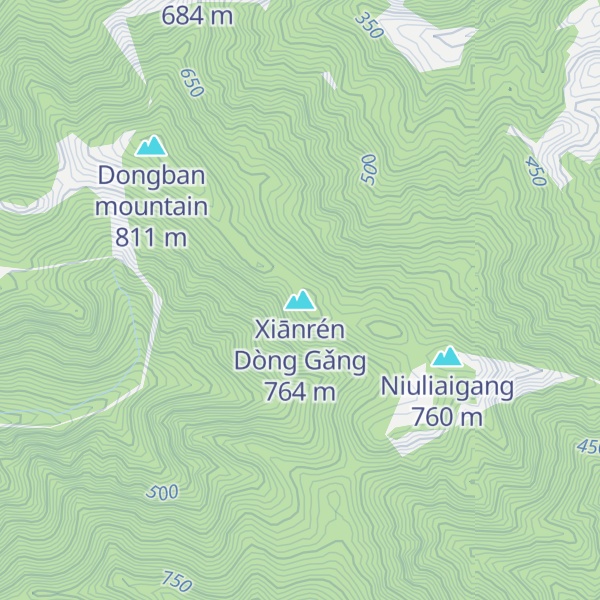 Map of Xiānrén Dòng Gǎng