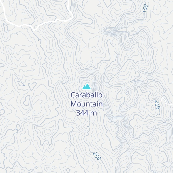 Map of Caraballo Mountain