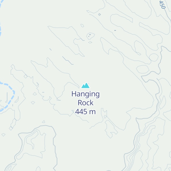Map of Hanging Rock