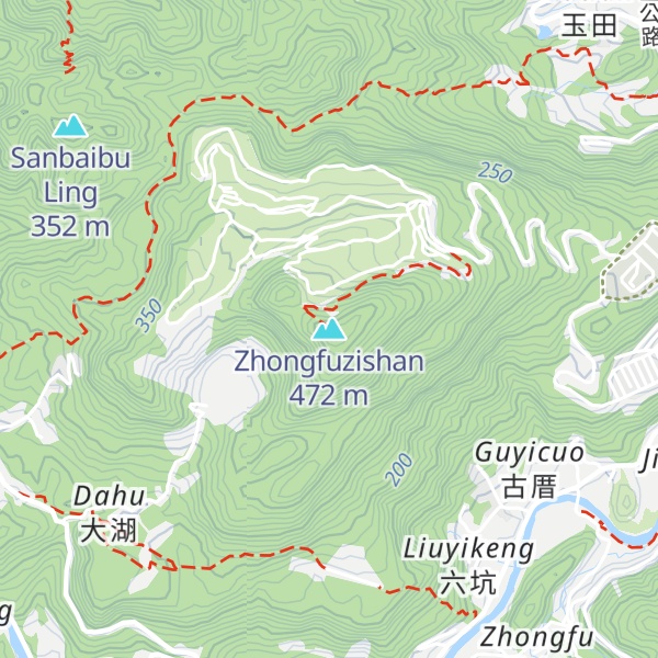 Map of Zhongfuzishan