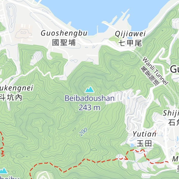 Map of Beibadoushan