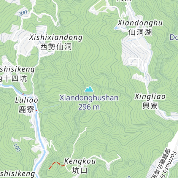 Map of Xiandonghushan