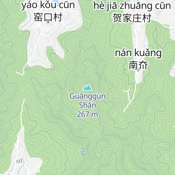 Map of Guānggùn Shān