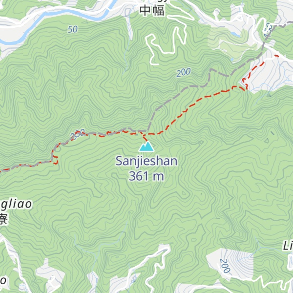 Map of Sanjieshan
