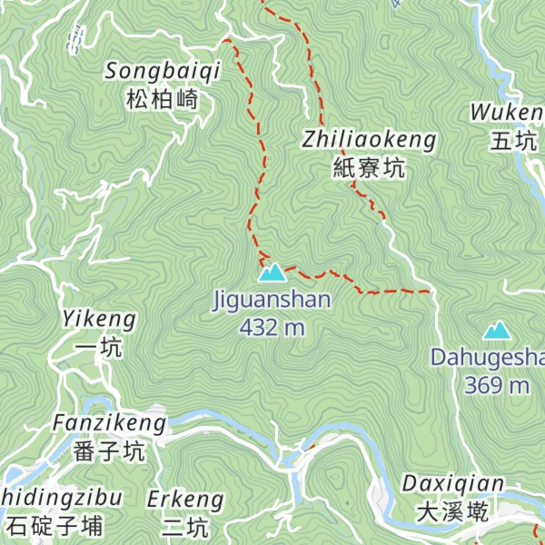 Map of Jiguanshan