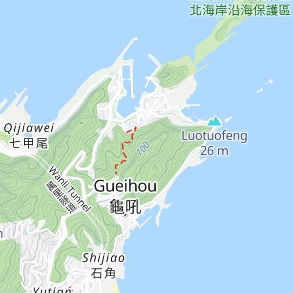 Map of Yěliǔ Gǎng Shān