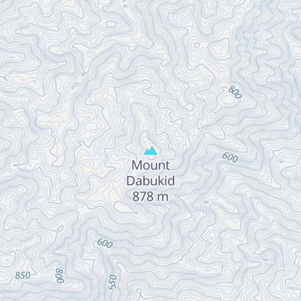 Map of Mount Dabukid