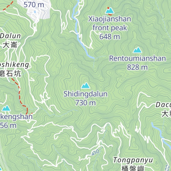 Map of Shidingdalun