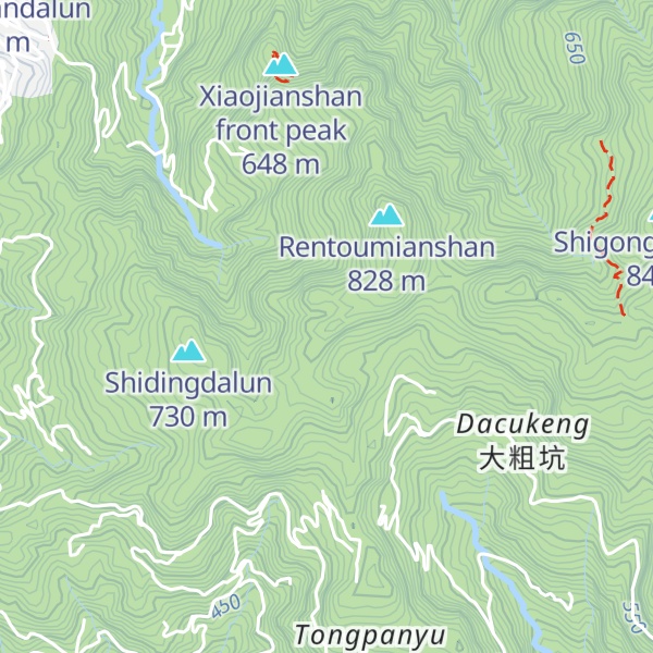 Map of Nánshì Kēng Shān