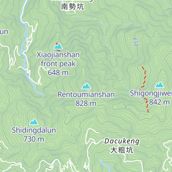 Map of Rentoumianshan