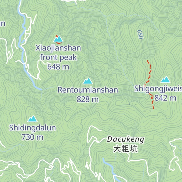 Map of Zuanshifeng