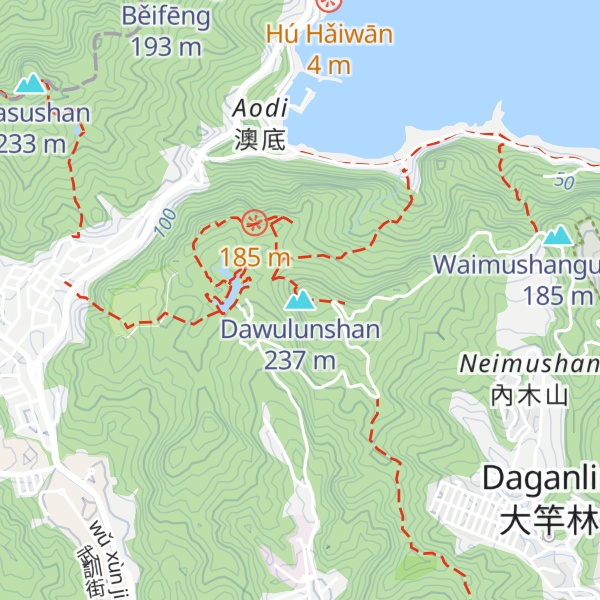 Map of Dawulunshan