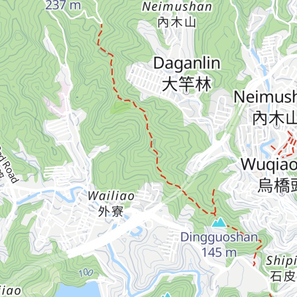 Map of Sanjiaolingtoushan