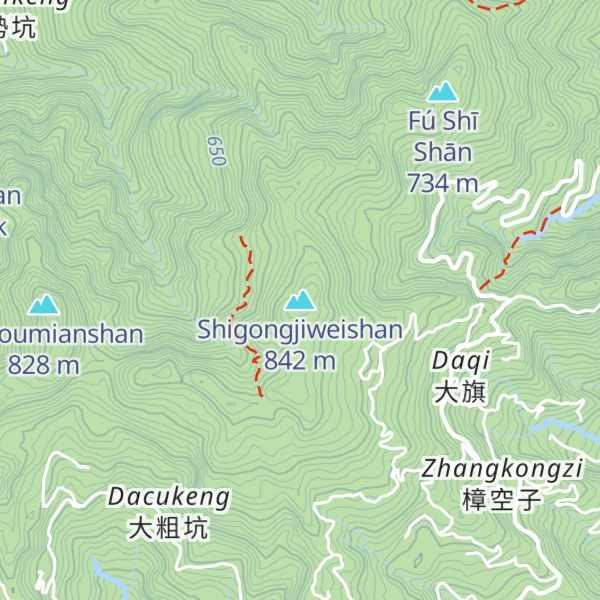 Map of Shigongjiweishan
