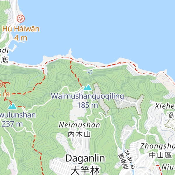Map of Waimushanguoqiling