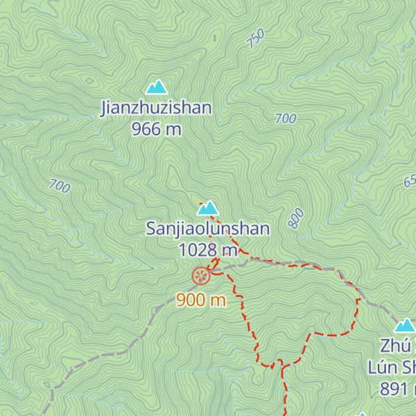 Map of Sanjiaolunshan