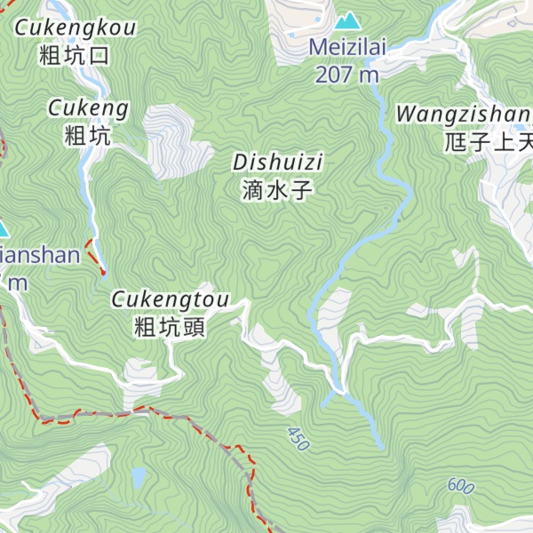 Map of Cūkēng Tóushān