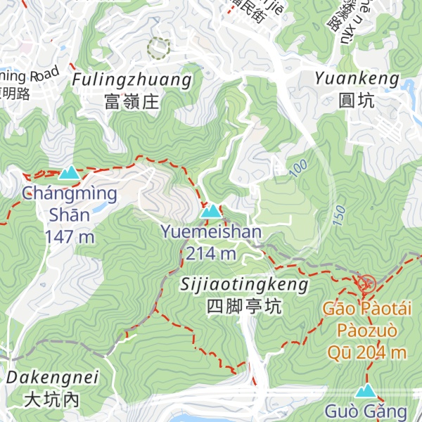Map of Yuemeishan