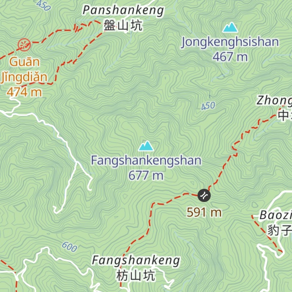 Map of Fangshankengshan