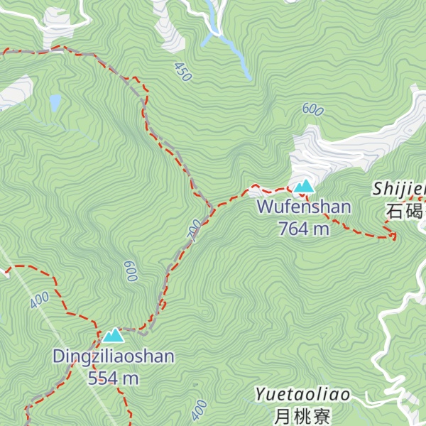 Map of Wufenshanxifeng