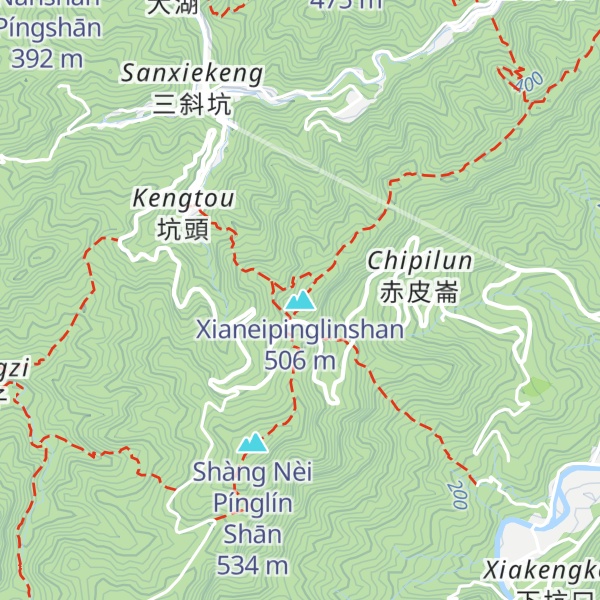 Map of Xianeipinglinshan