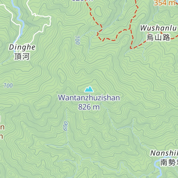 Map of Wantanzhuzishan