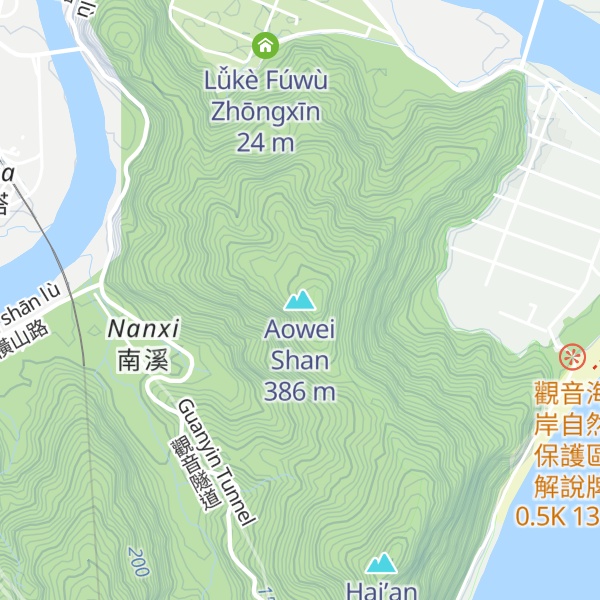 Map of Aowei Shan