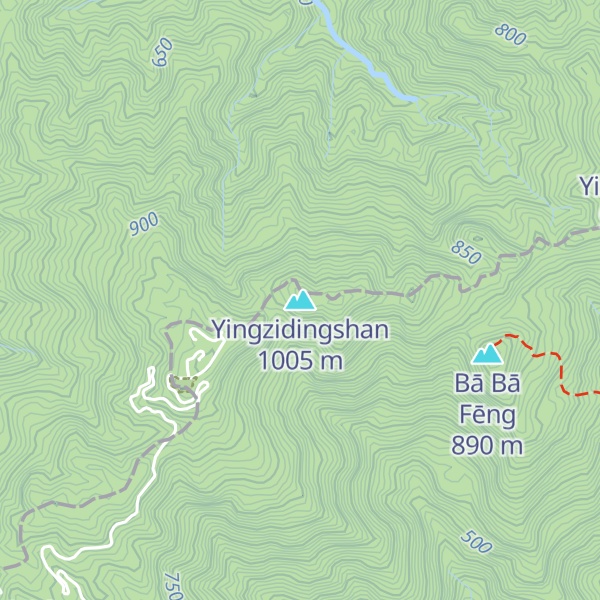 Map of Yingzidingshan