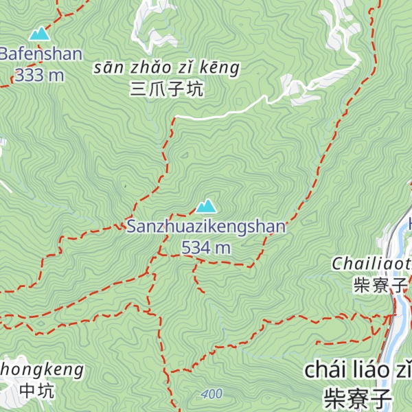 Map of Sanzhuazikengshan