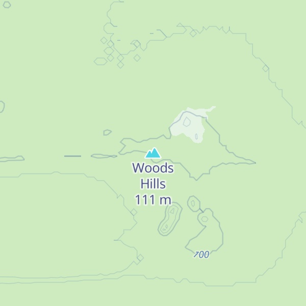 Map of Woods Hills
