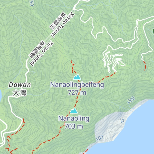 Map of Nanaolingbeifeng