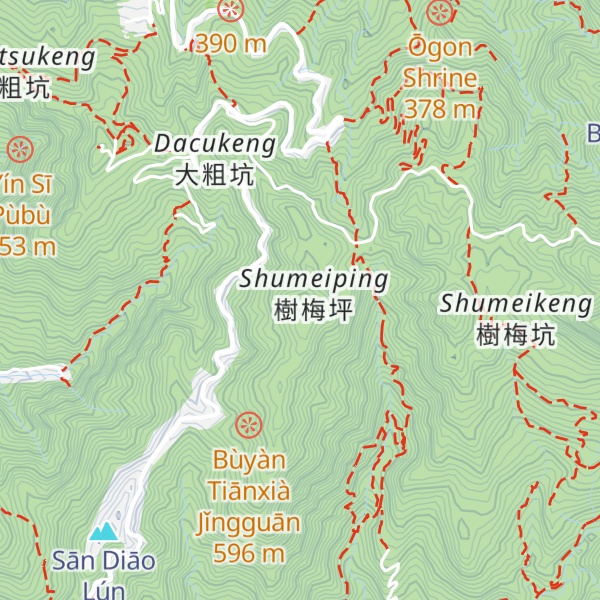 Map of Mudanshan