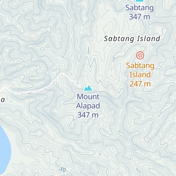 Map of Mount Alapad