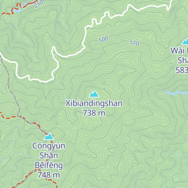 Map of Xibiandingshan