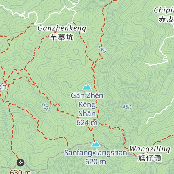 Map of Gǎn Zhēn Kēng Shān