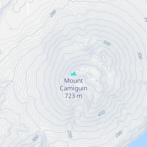 Map of Mount Camiguin