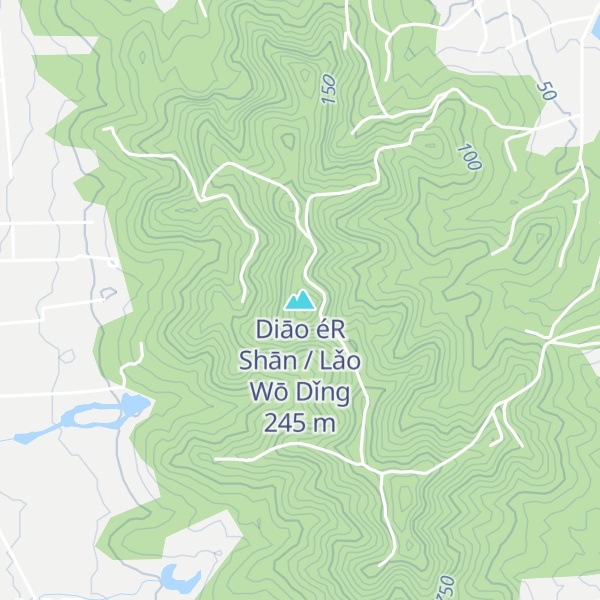 Map of Diāo éR Shān / Lǎo Wō Dǐng