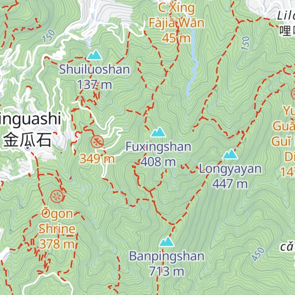 Map of Yāncōng Shān