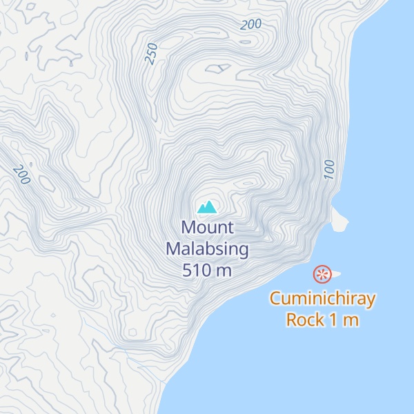 Map of Mount Malabsing