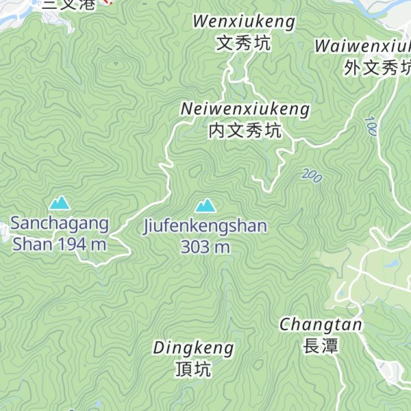 Map of Jiufenkengshan
