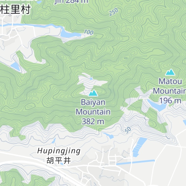 Map of Baiyan Mountain