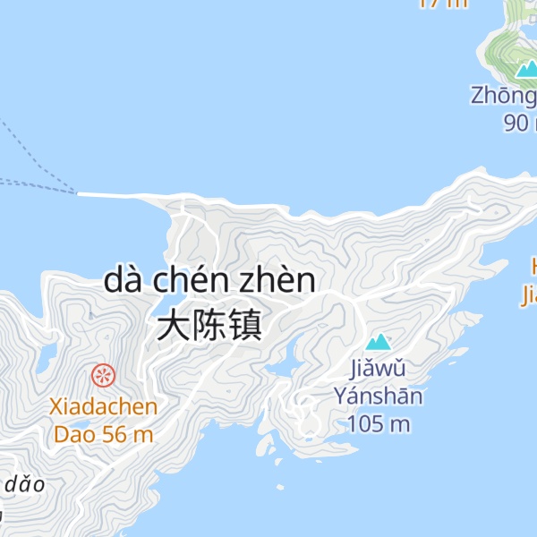 Map of Wuhu Shan