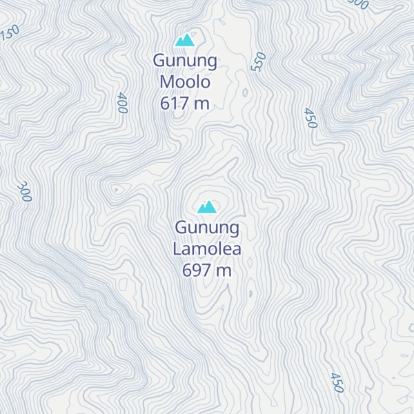 Map of Gunung Lamolea